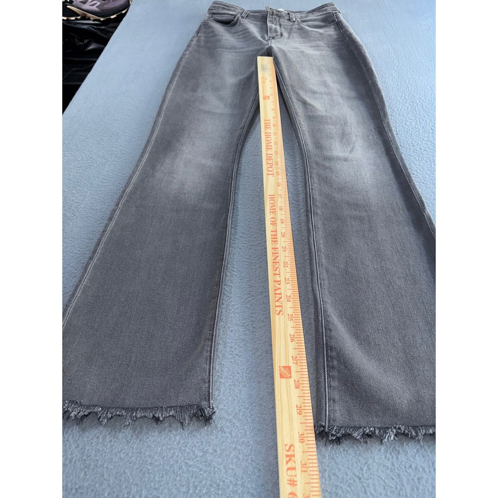 L'AGENCE Ruth Straight High Rise Jeans Vintage Grey Raw Hem Size 27 2649CSNR - Picture 4 of 7